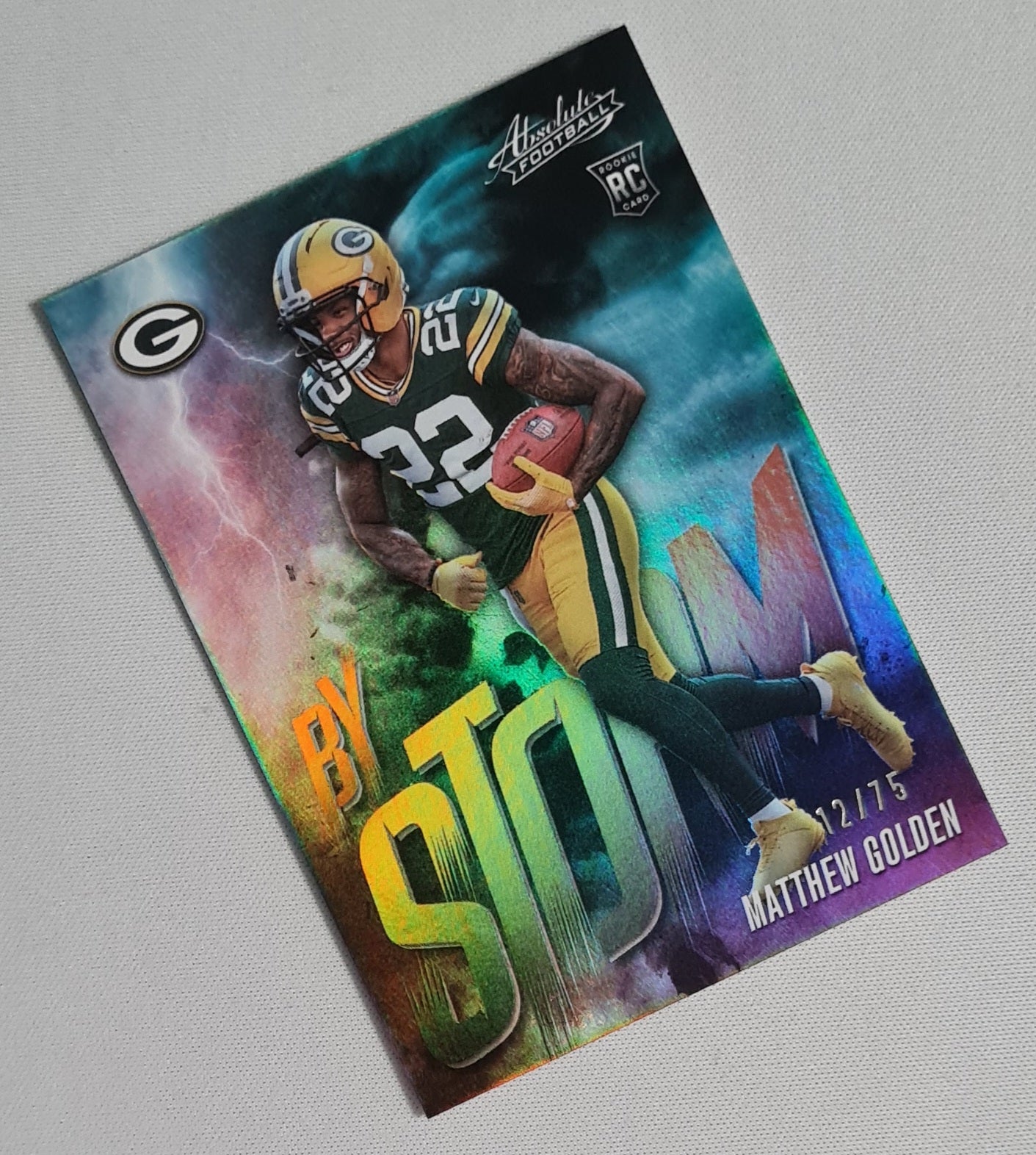 Matthew Golden - 2025 Panini Absolute Football NFL Greenbay Packers - By Storm - (RC) #11 /75