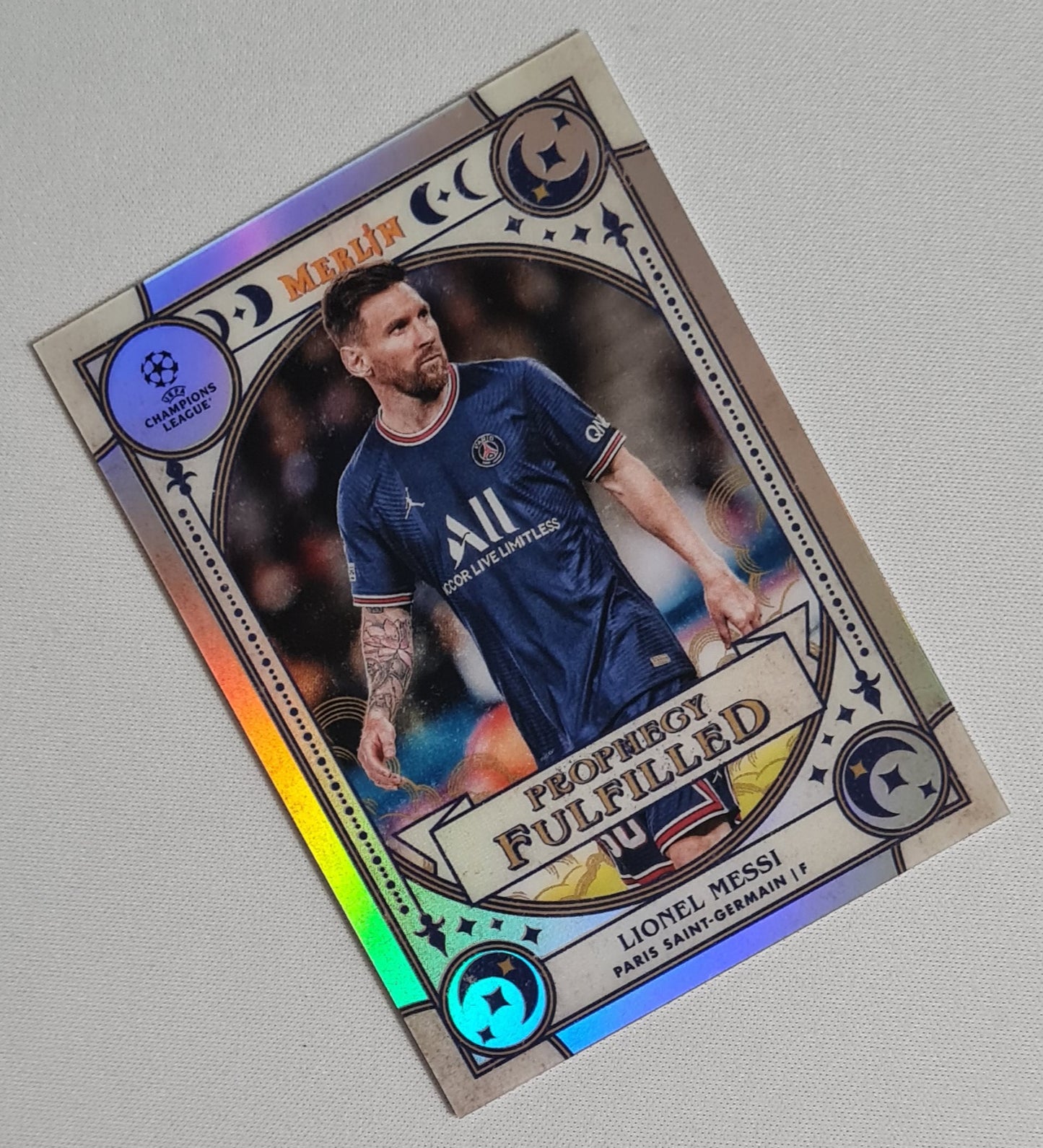 Lionel Messi - 2022 Topps Merlin Prophegy Fulfilled Paris Saint-Germain (CL) PF-7
