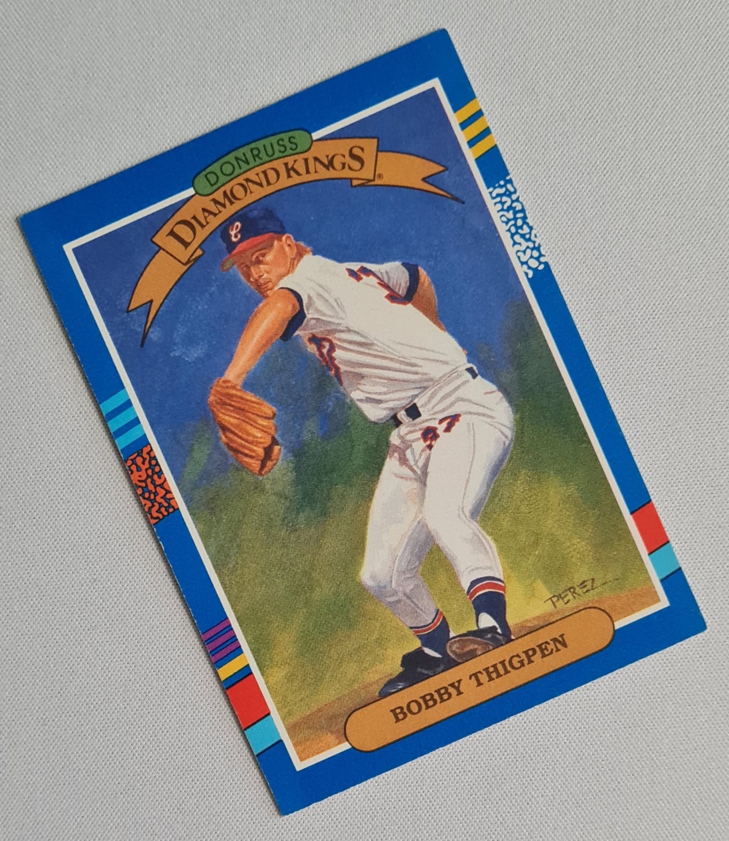 Bobby Thigpen - 1990 Leaf Donruss Diamond Kings MLB Chicago White Sox #8