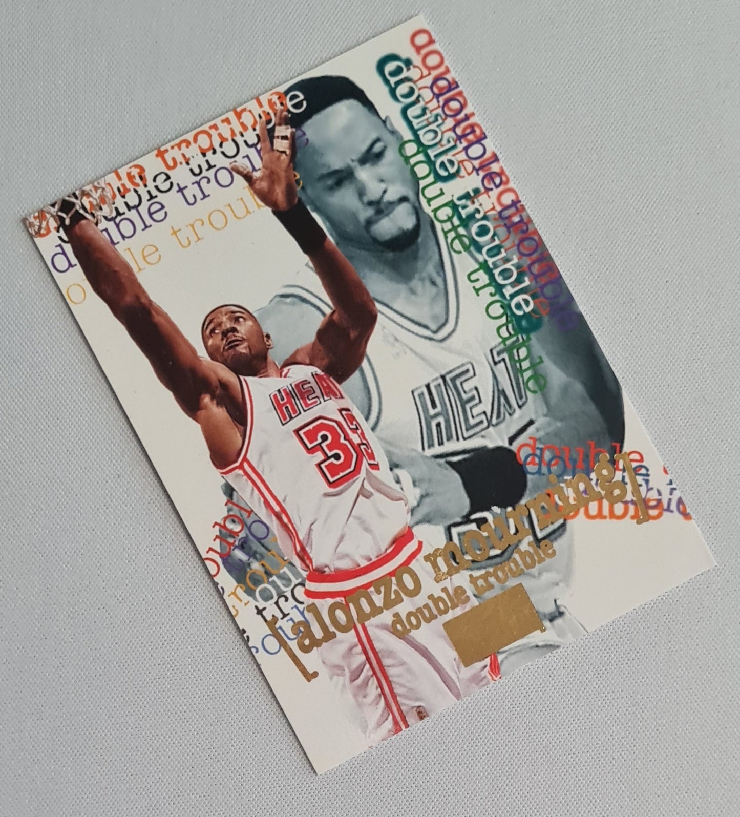 Alonzo Mourning - 1997 SkyBox DOUBLE TROUBLE NBA Basketball Miami Heat #272