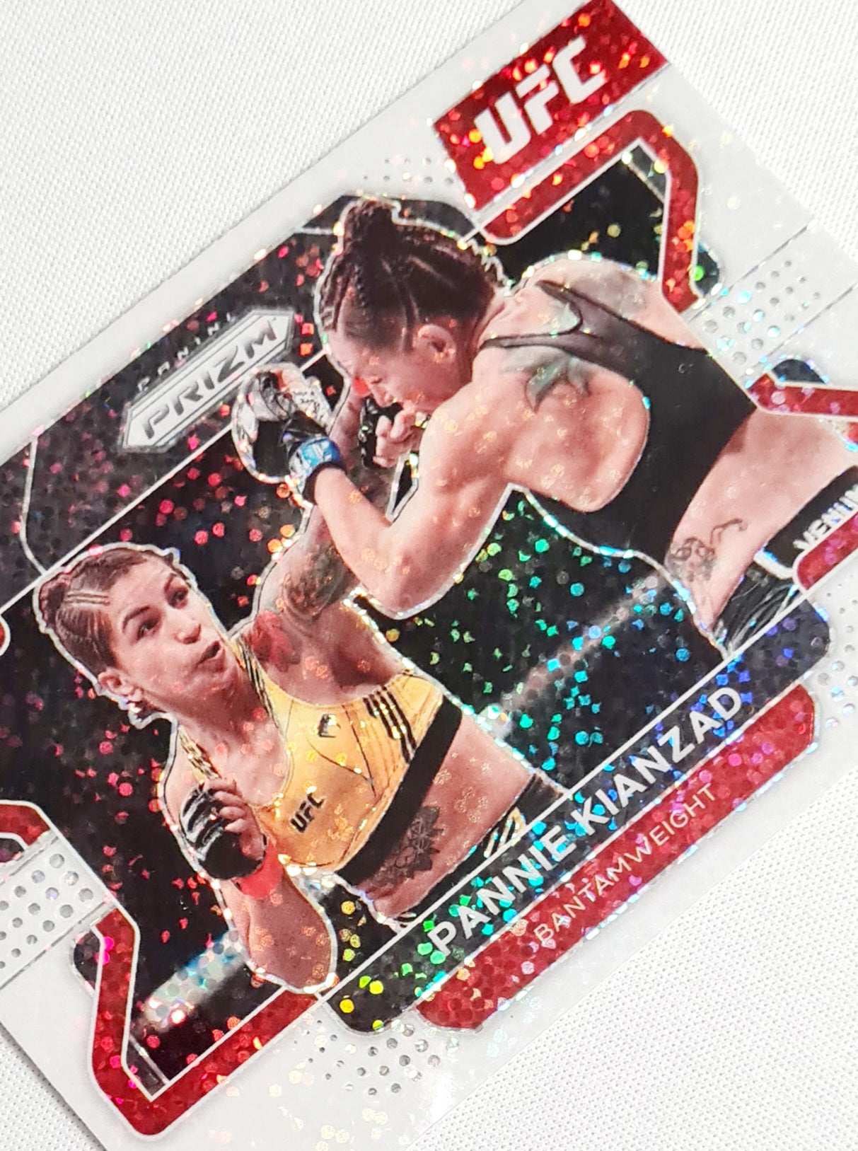 Pannie Kianzad - 2022 Panini Prizm UFC Fighter Bantamweight (RC) #58 White Prizm Speckle