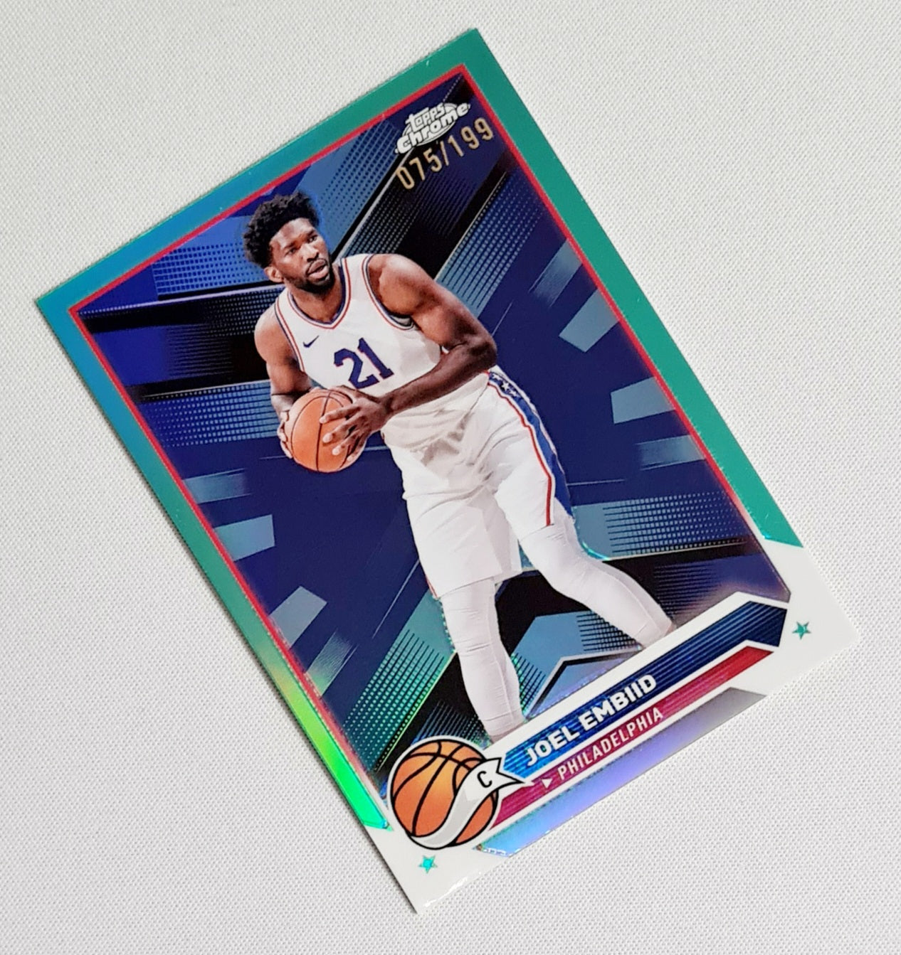 Joel Embiid - 2024 Topps Chrome NBA Basketball Philadelphia #100 /199