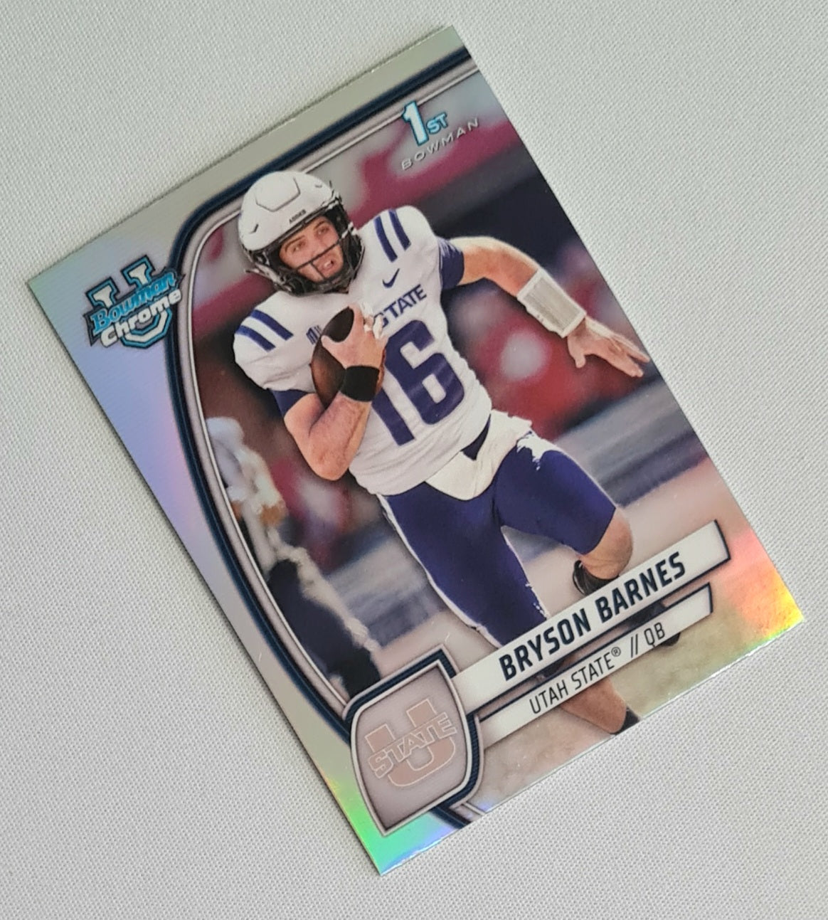 Bryson Barnes - 2024 Topps 1st Bowman U Chrome Football - Utah State #29 Refractor