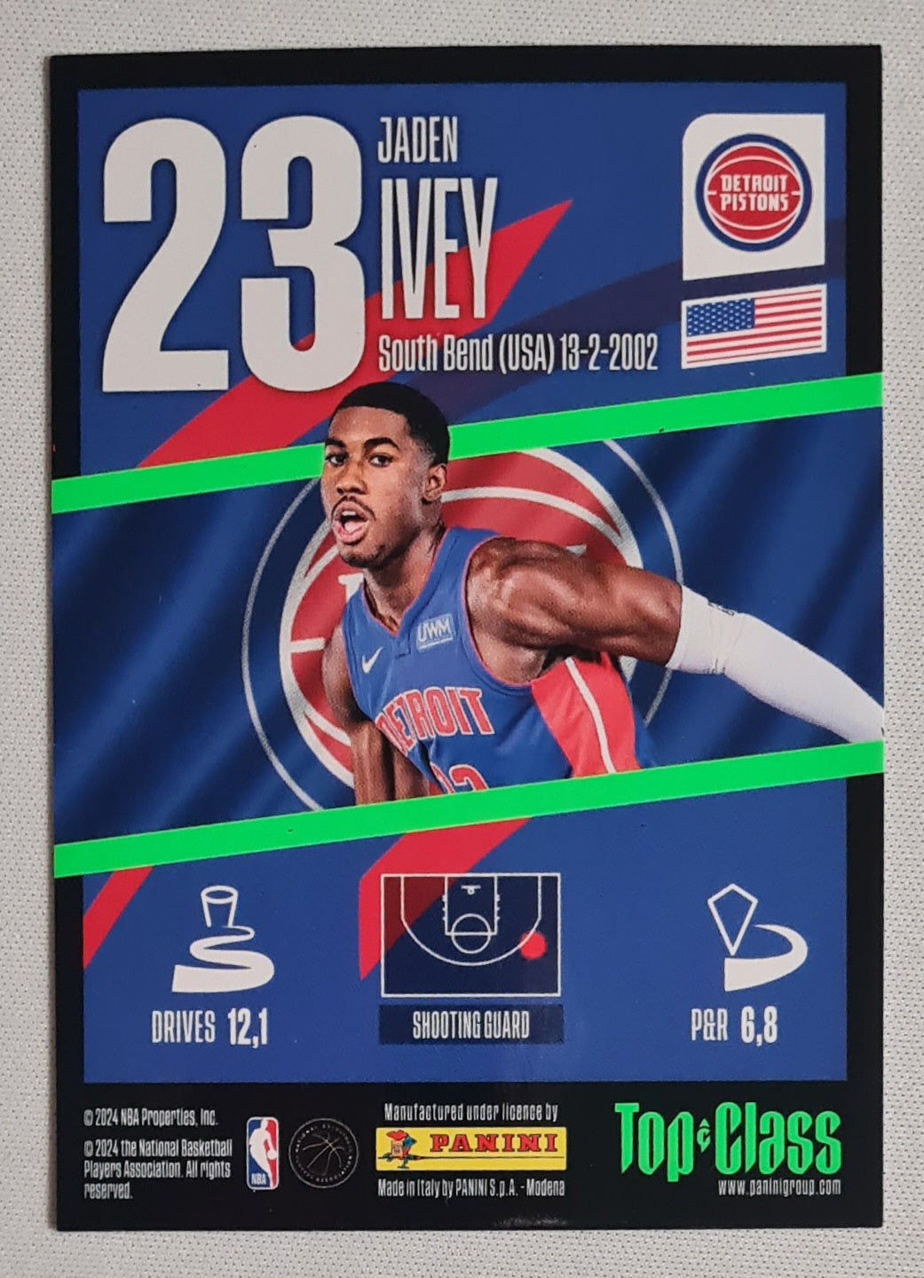 Jaden Ivey - 2024 Panini Top Class NBA Basketball Detroit Pistons SUPER SONIC (TC) #23