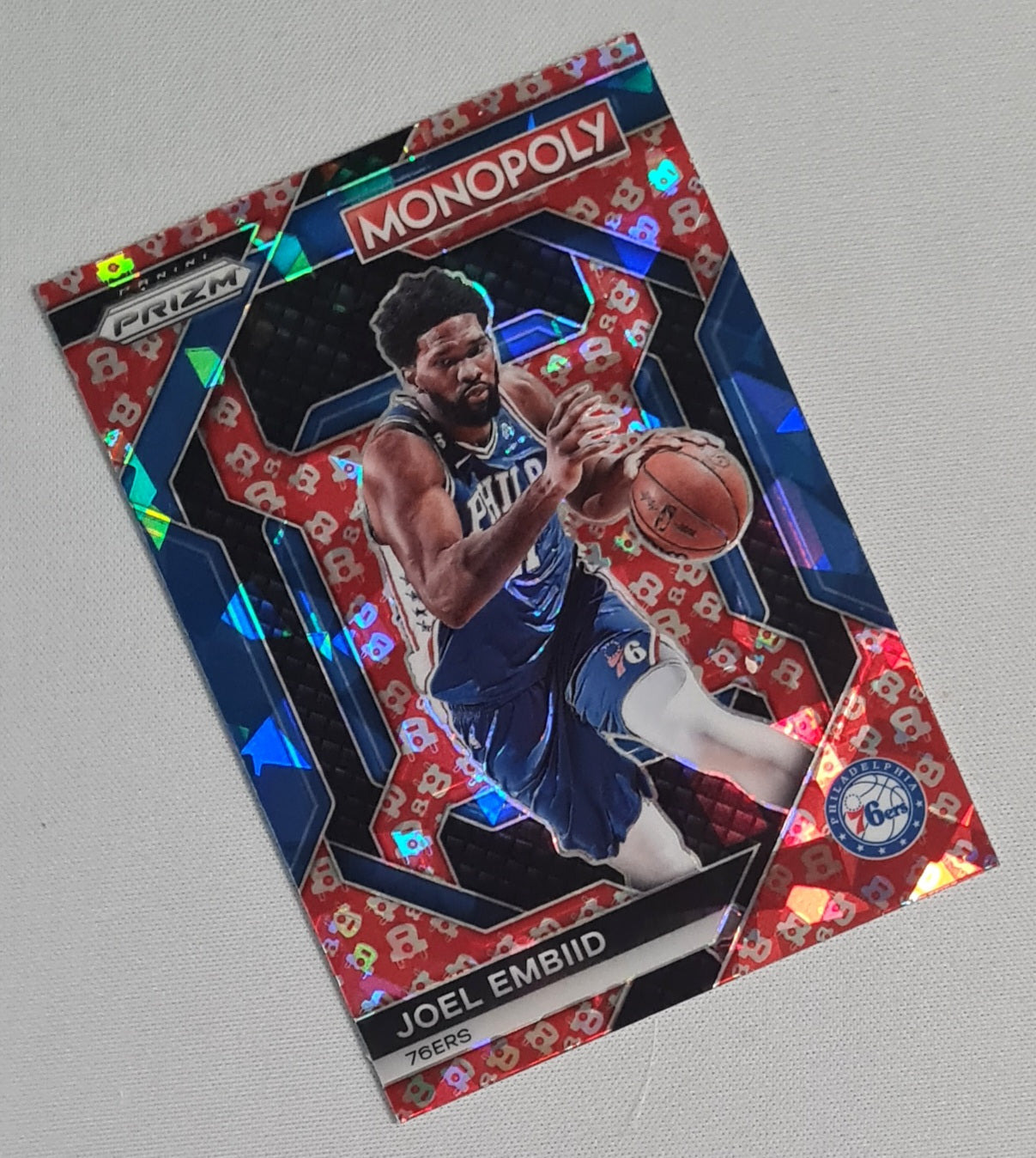 Joel Embiid - 2023/24 Panini Prizm Basketball NBA 76ers MONOPOLY #PS7 Red Dice All star