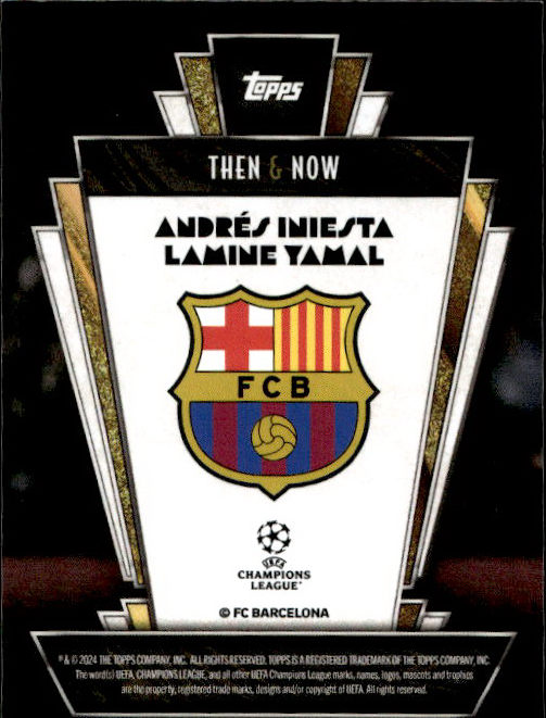 Andres Iniesta & Lamine Yamal - 2024/25 Topps Deco Then & Now FC Barcelona