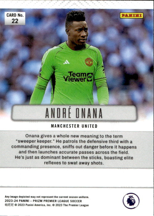 Andre Onana - 2023/24 Panini Prizm Premier League Soccer Flashback Prizm #22 Manchester United