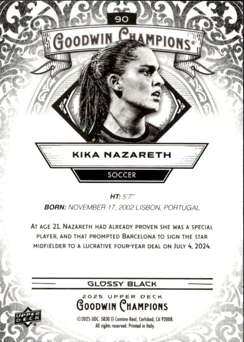 Kika Nazareth - 2025 Upper Deck Goodwin Champions Glossy Black #90