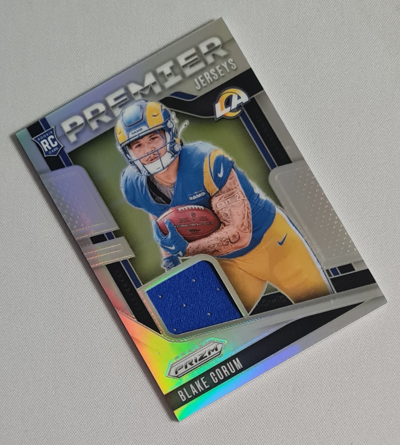 Blake Corum - 2024 Panini Prizm Rookie Premier Jerseys #PJ-BCM Los Angeles Rams