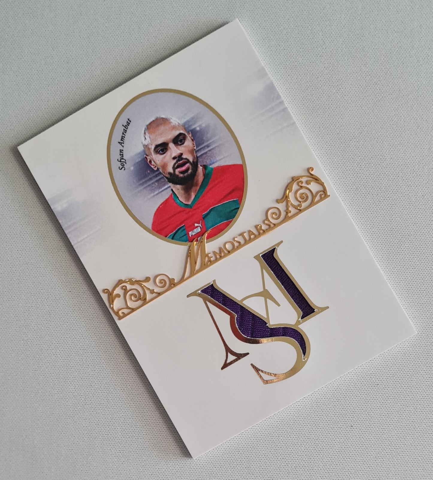 Sofyan Amrabat - 2023 Futera Unique Memostars /16 Patch Game Worn #MST01 Morocco
