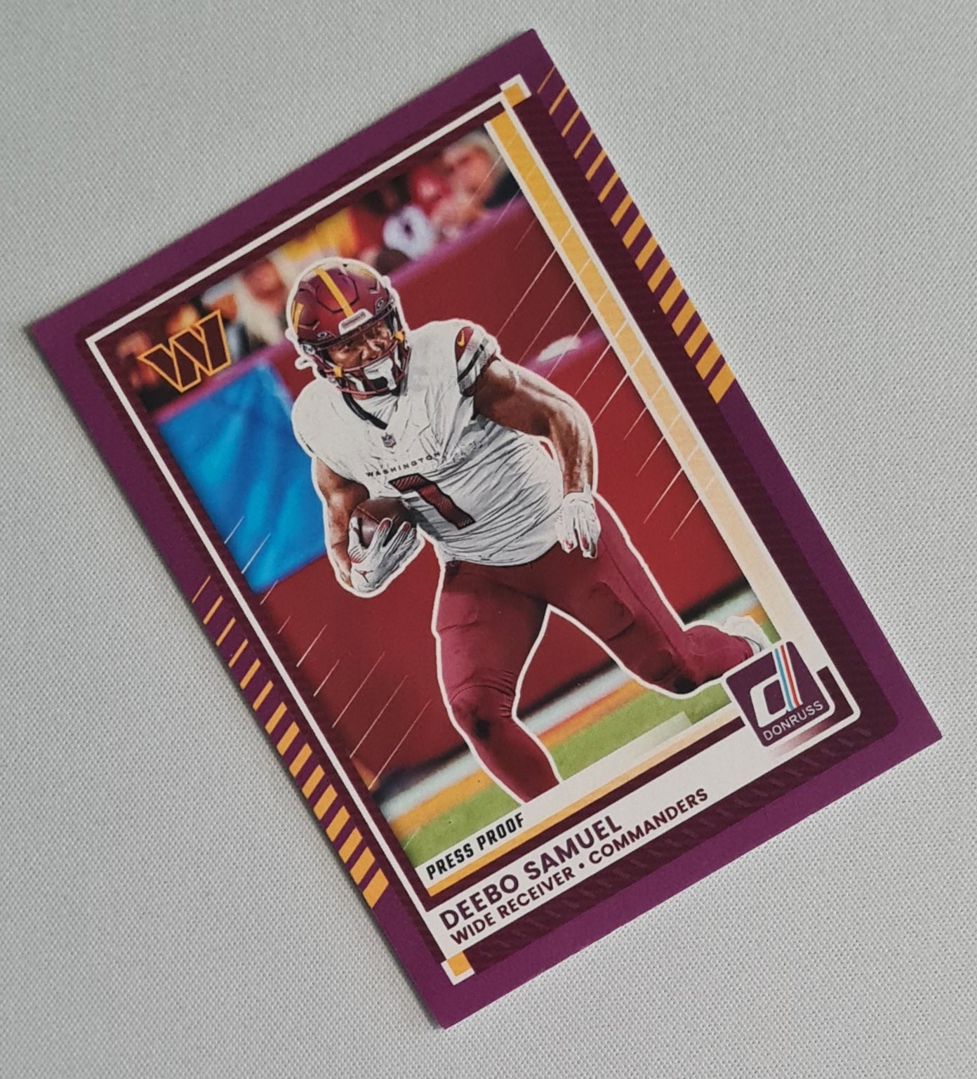 Deebo Samuel - 2025 Panini Donruss Football Purple Press Proof #36 Washington Commanders