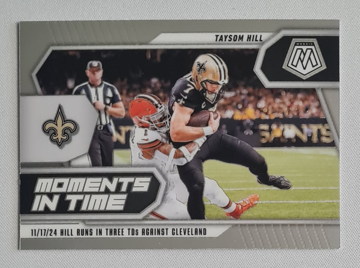 Taysom Hill - 2025 Panini Mosaic Football Moments in Time #13 New Orleans Saints