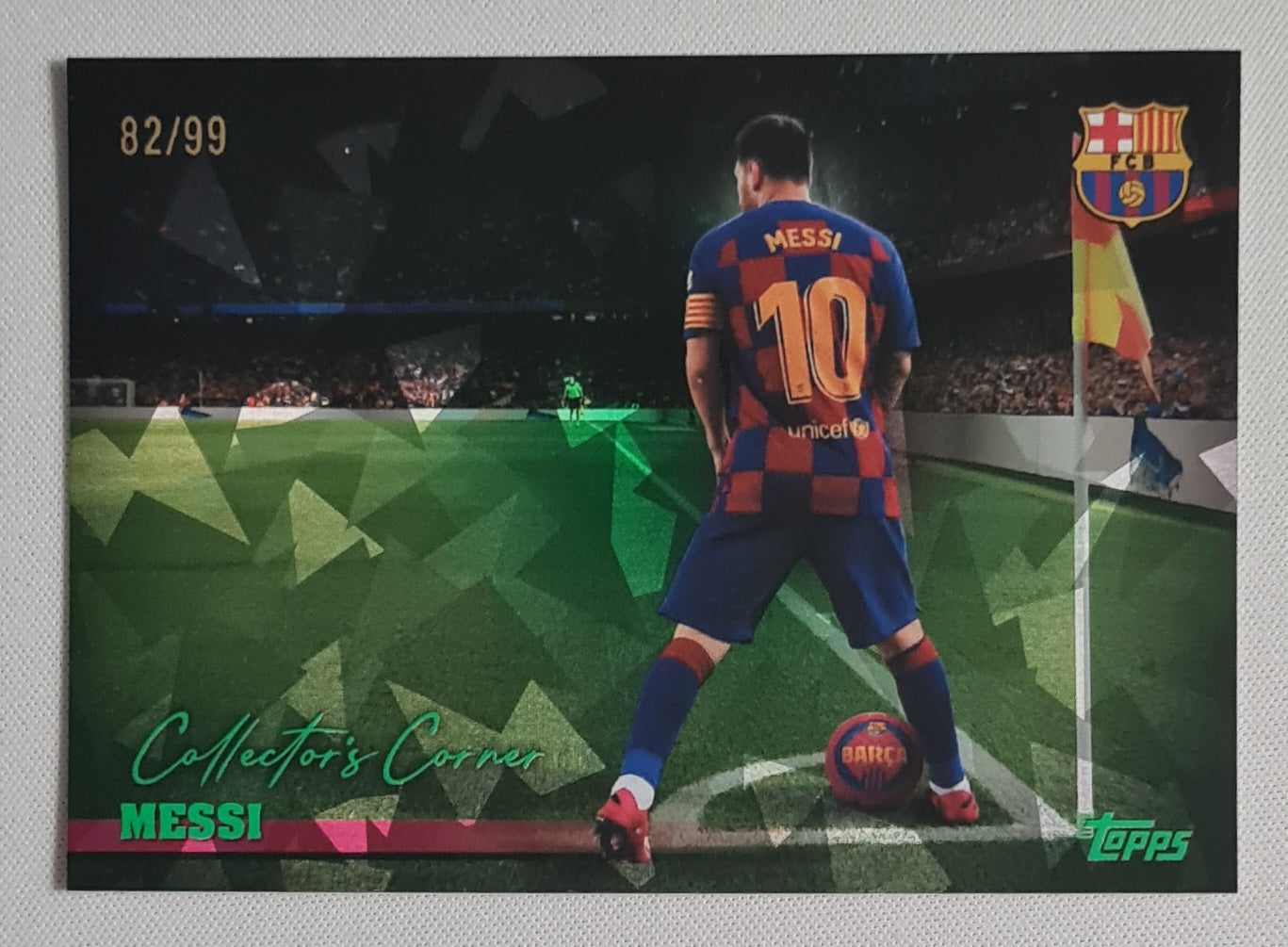 Lionel Messi - 2025-26 Topps FC Barcelona Team Set Collector's Corner Green /99 #40
