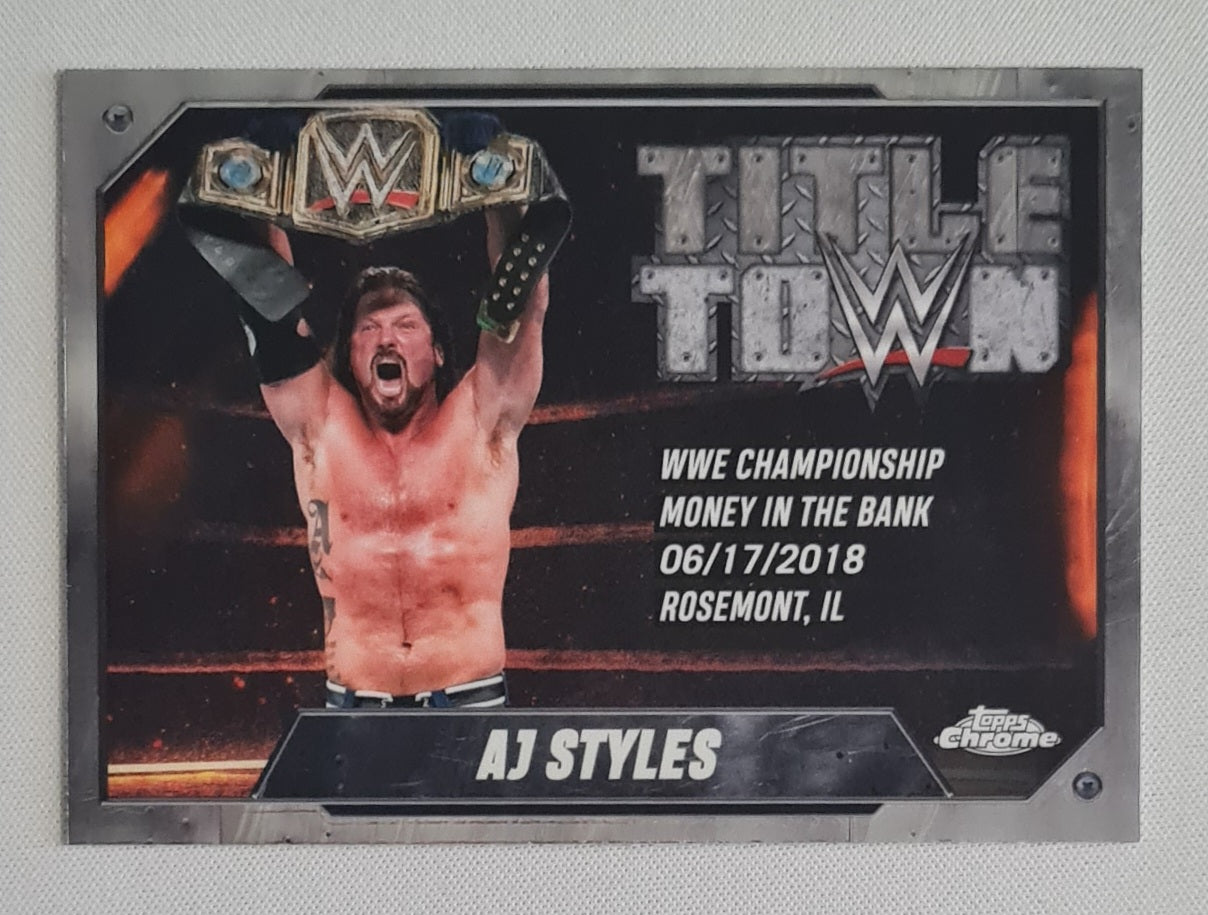 AJ Styles - 2025 Topps Chrome WWE Title Town #TT-AJS