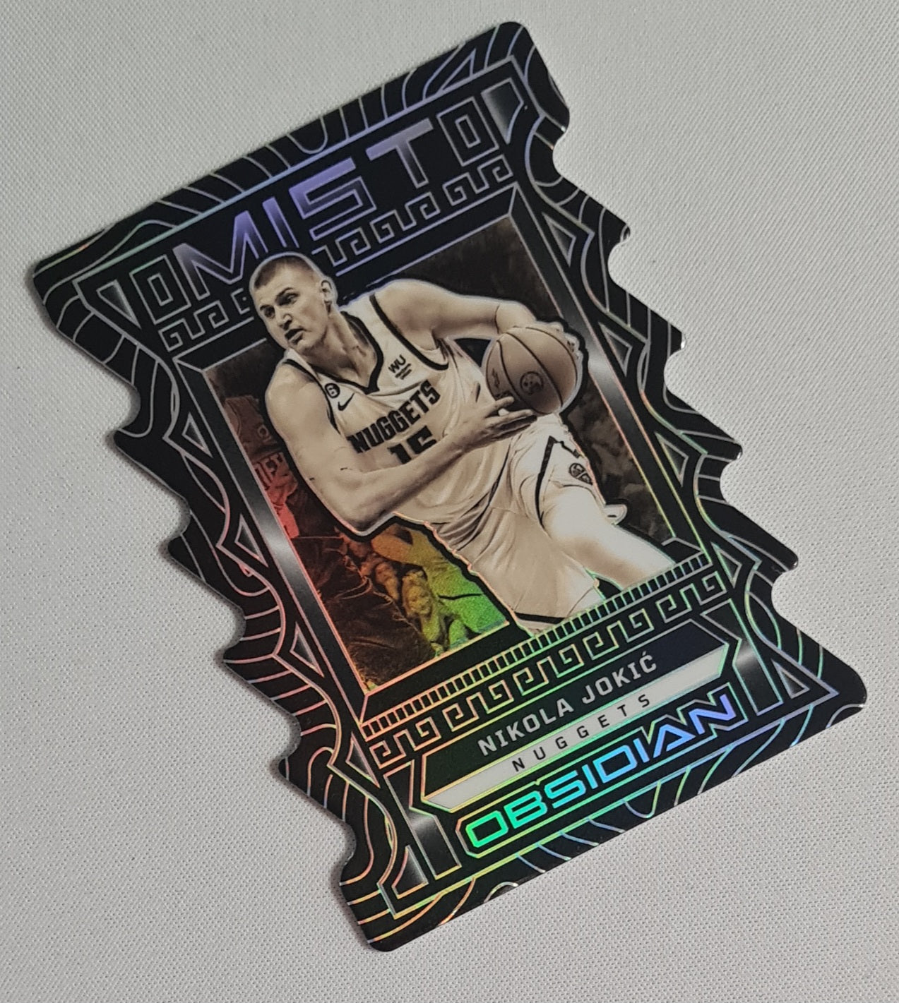 Nikola Jokic - 2022/23 Panini Obsidian Mist die-cut #16 Denver Nuggets