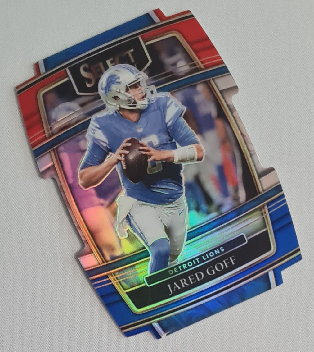 Jared Goff - 2021 Panini Select Red Blue Concouse Die Cut #13 Detroit Lions