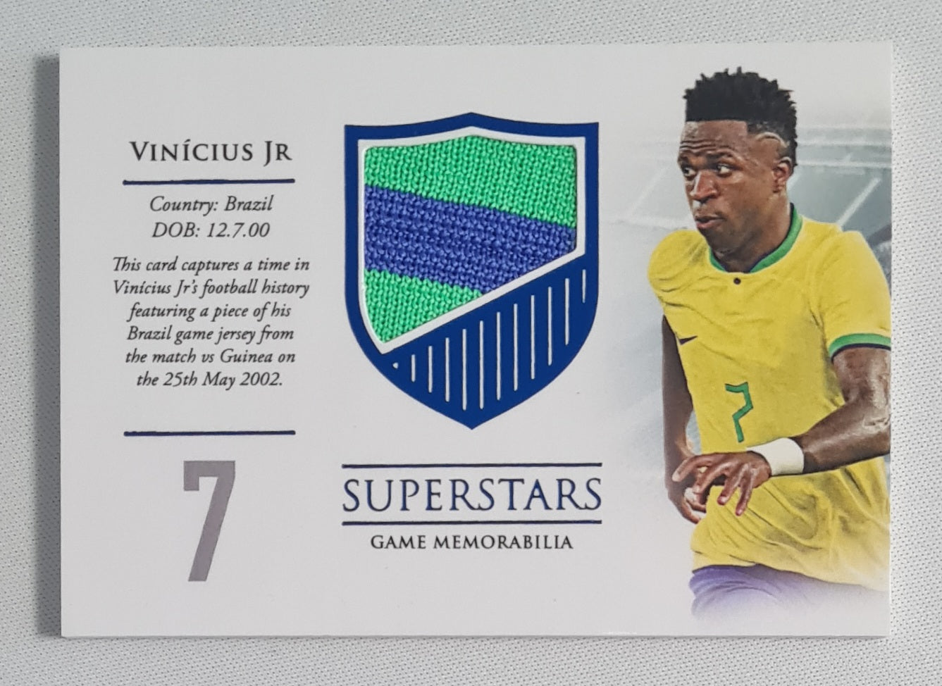 Vinicius Jr - 2024 Futera Superstars Patch /10 #SS30 Brazil