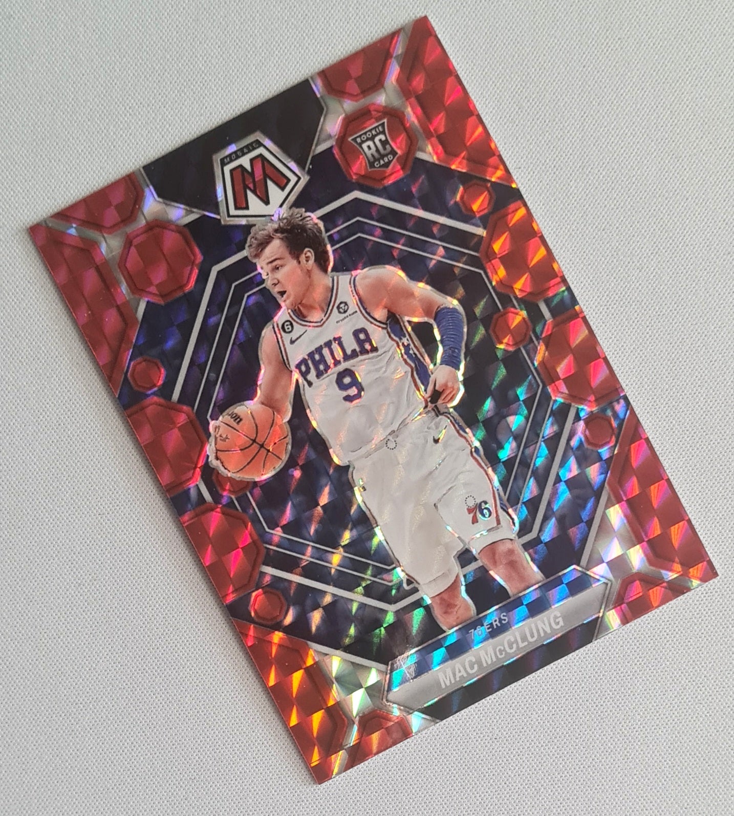 Mac McClung - 2022/23 Panini Mosaic Red Prizm #238 Philadelphia 76ers