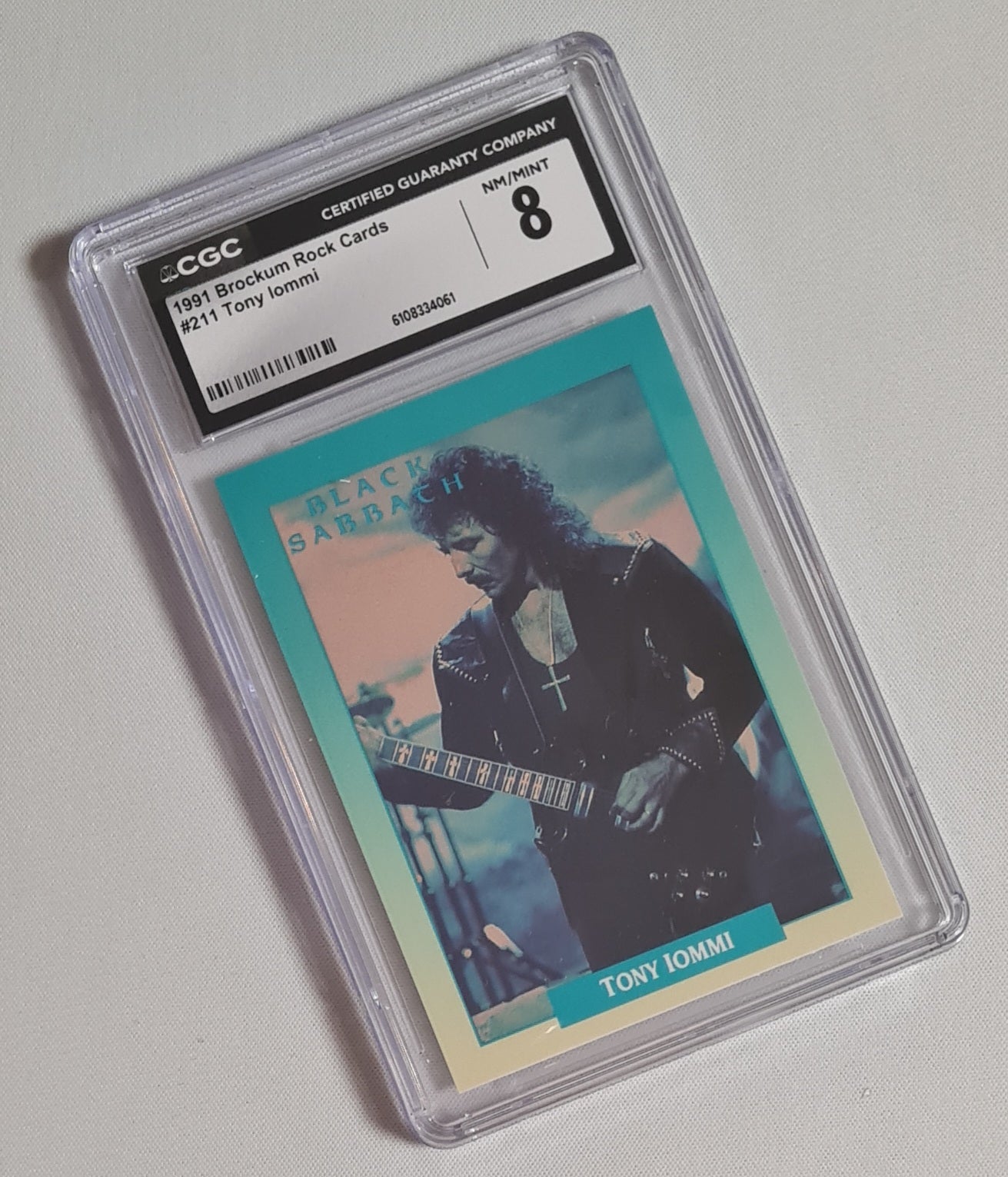 Tony Iommi Black Sabbath - 1991 Brockum Rock Cards CGC 8 #206