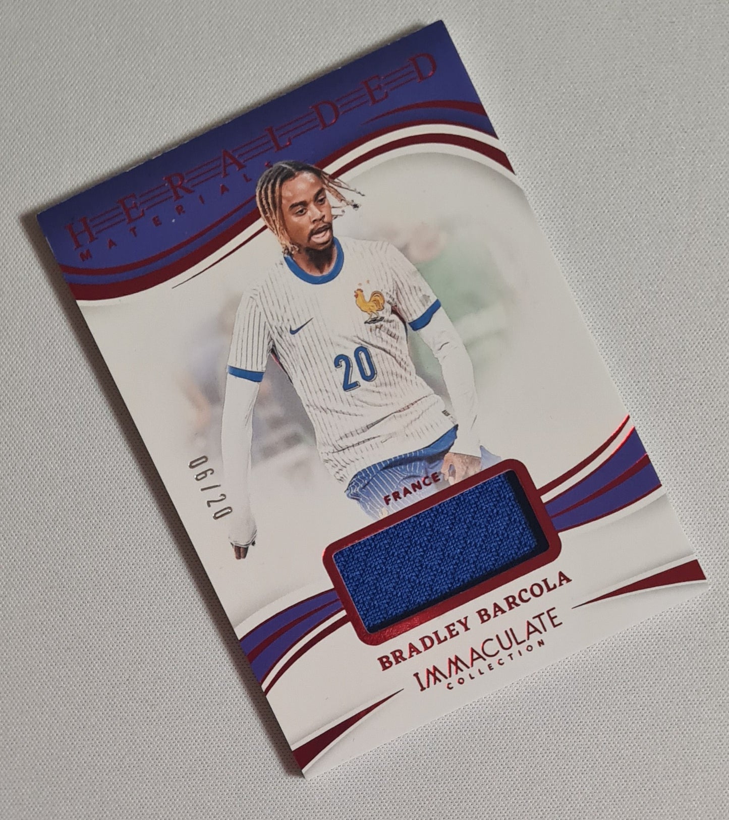 Bradley Barcola - 2024/25 Panini Immaculate Heralded Materials /20 #HM-BB France