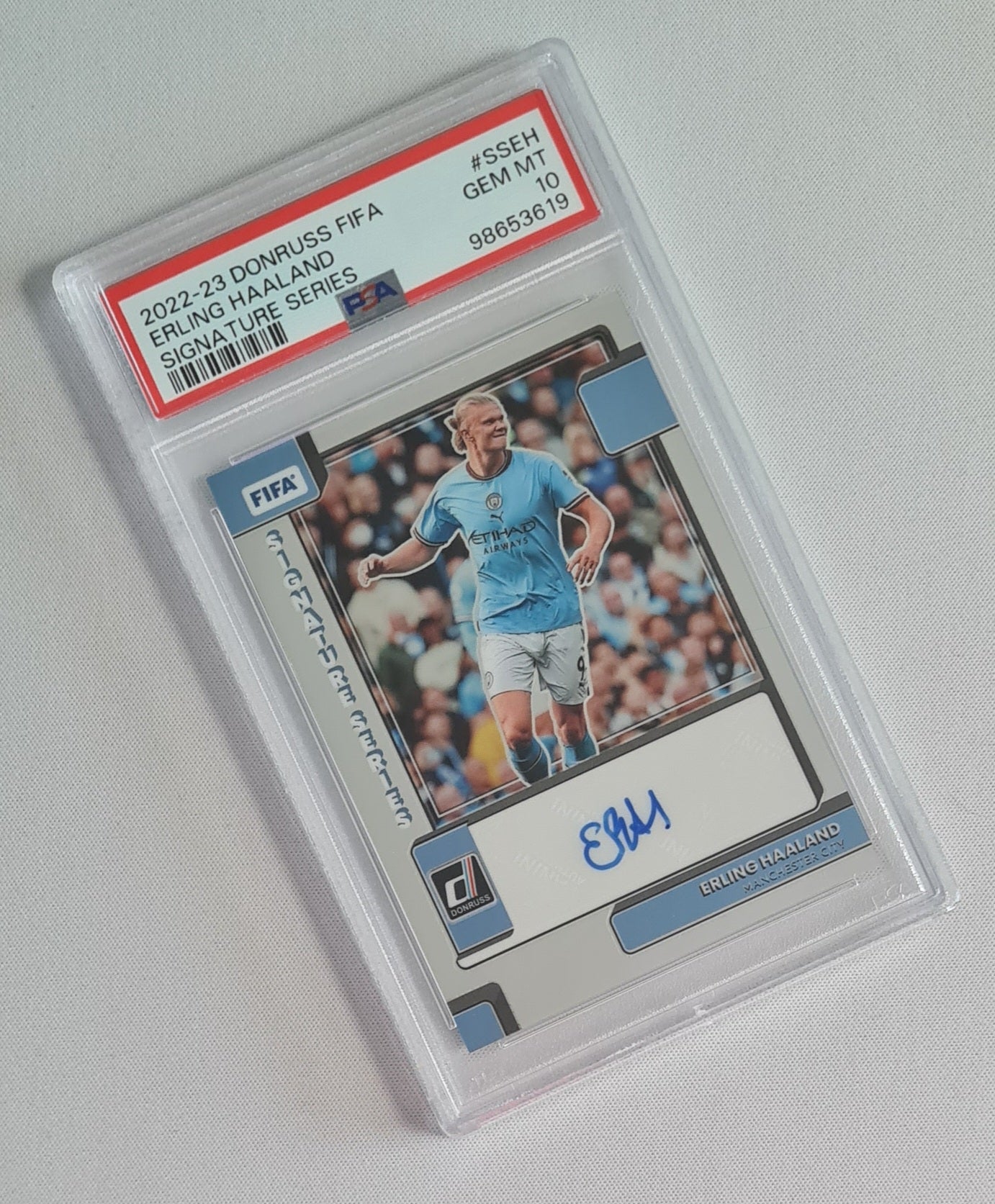 Erling Haaland - 2022/23 Panini Donruss FIFA Signature Series PSA 10 #SSEH Manchester City
