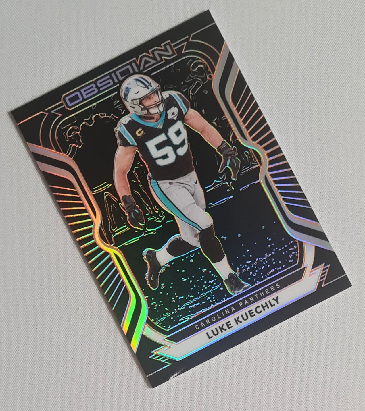 Luke Kuechly - 2020 Panini Obsidian Orange /75 #80 Carolina Panthers