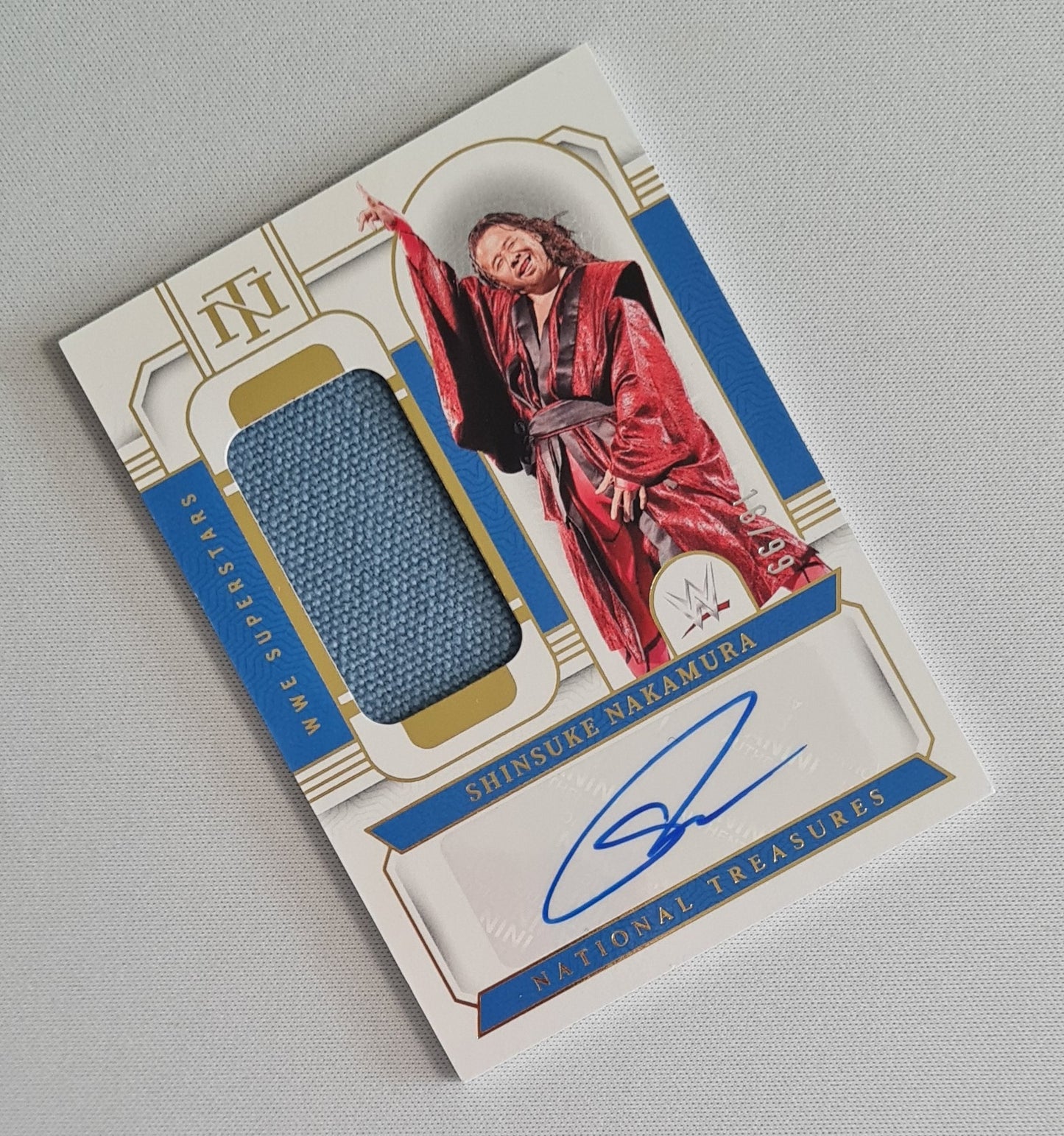 Shinsuke Nakamura - 2024 Panini National Treasures WWE Superstars Patch Auto /99 #SM-SHN