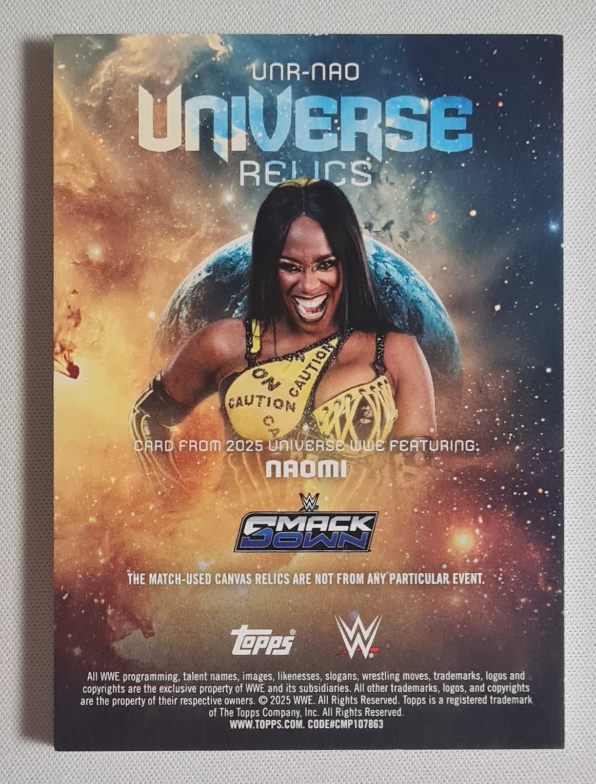 Naomi - 2025 Topps Universe WWE Relics /299 #UNR-NAO