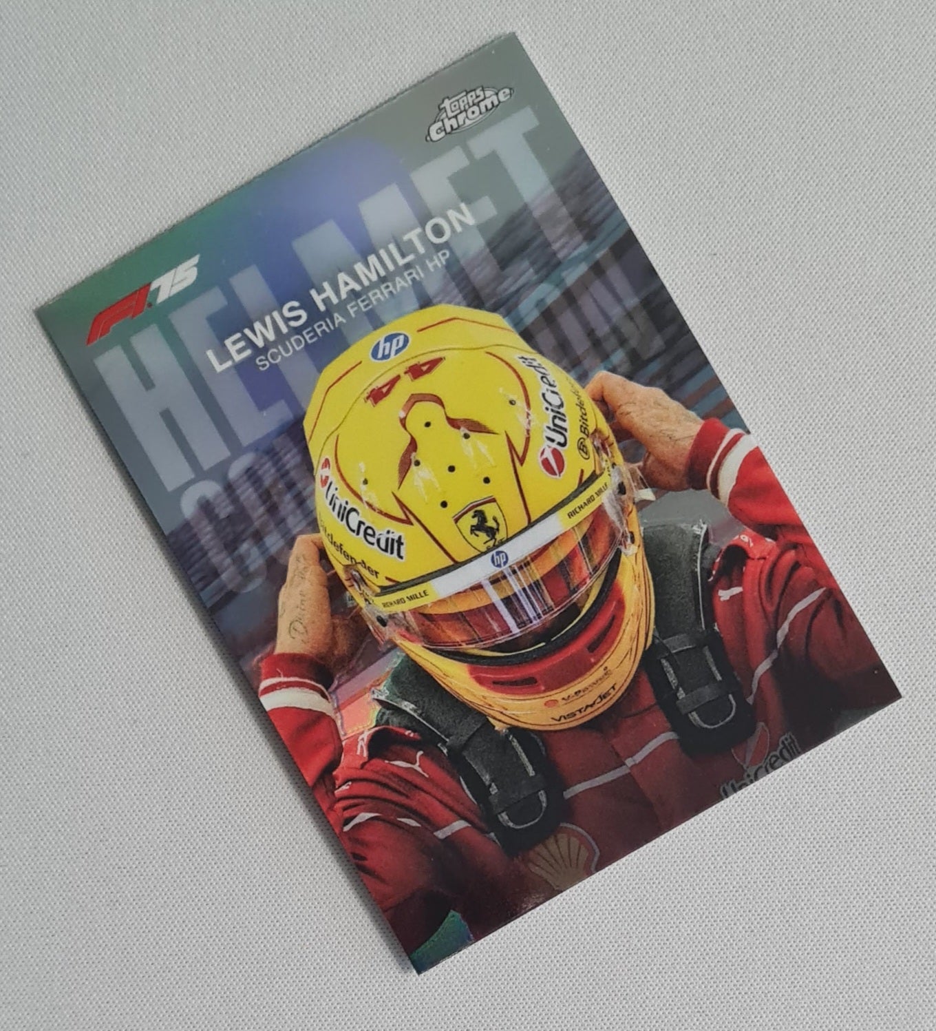 Lewis Hamilton - 2025 Topps Chrome F1 Helmet Refractor Scuderia Ferrari HP #HC-2
