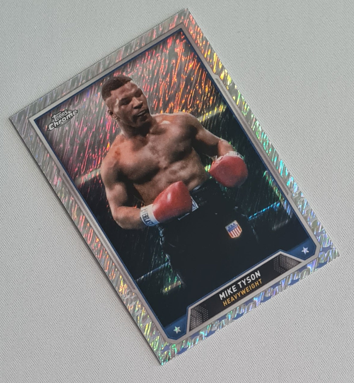 Mike Tyson - 2024 Topps Chrome Boxing Shimmer Refractor #35