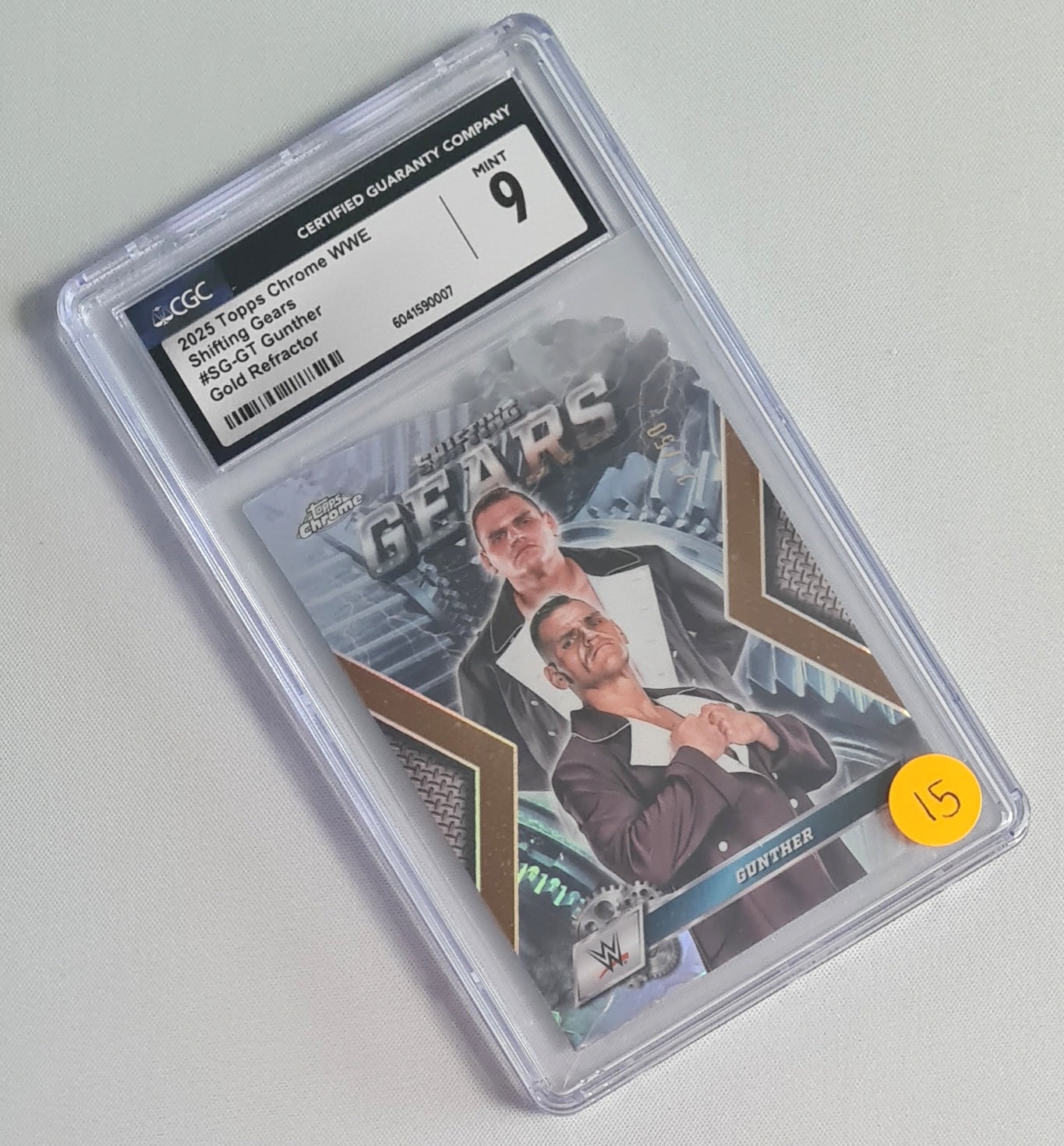 Gunther - 2025 Topps Chrome WWE Shifting Gears /50 CGC 9 #SG-GT