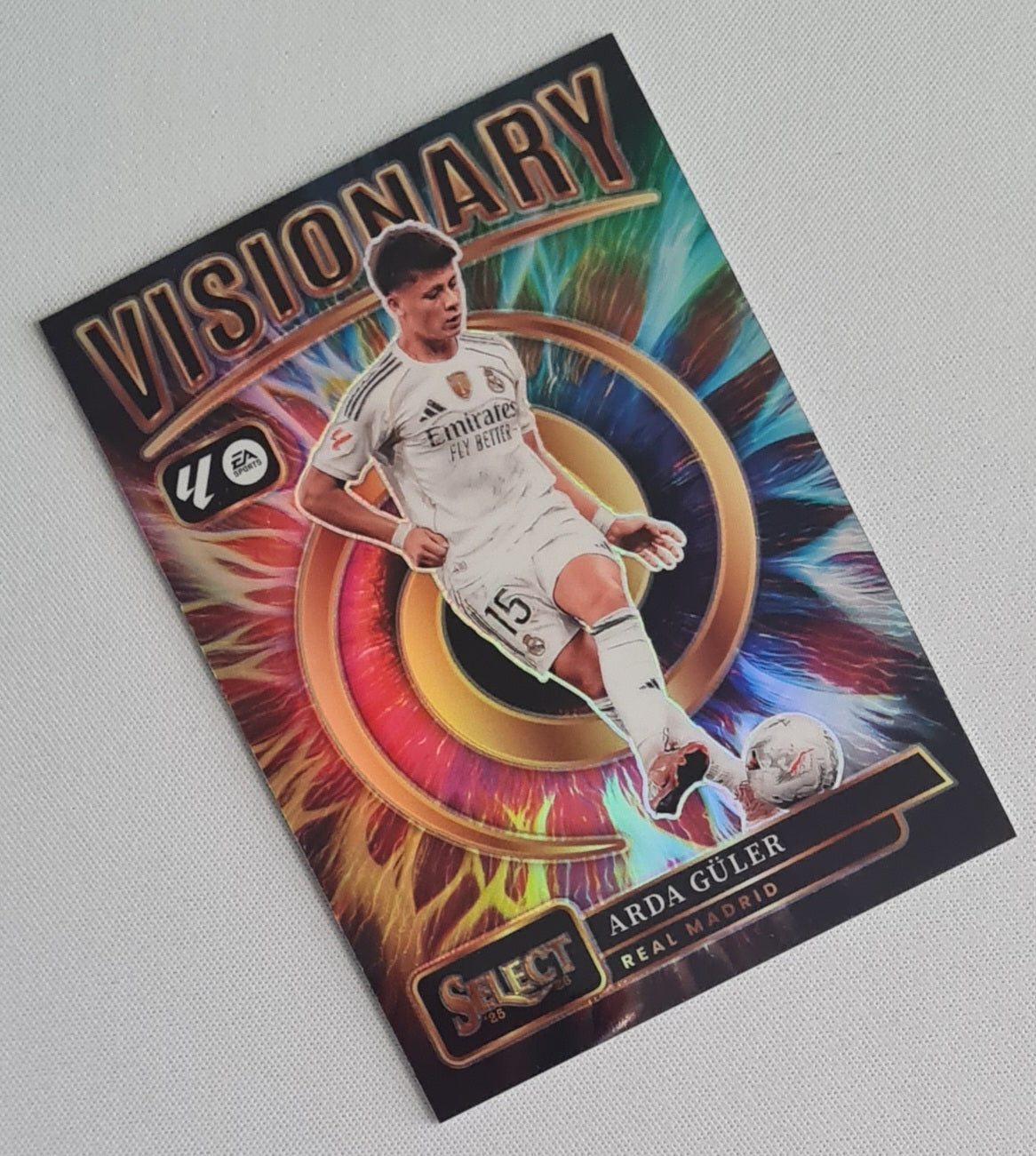 Arda Guler - 2025/26 Panini Select La Liga Soccer Visionary Prizm #12 Real Madrid CF