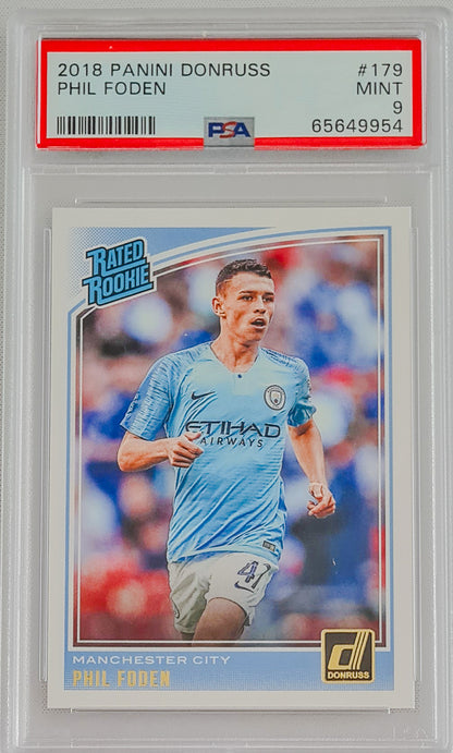 Phil Foden PSA 9 - 2019 Panini Donruss Rated Rookie Card