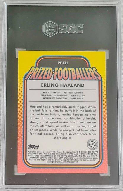 Erling Haaland SGC 9.5 - 2020 Topps Finest Prized Footballer