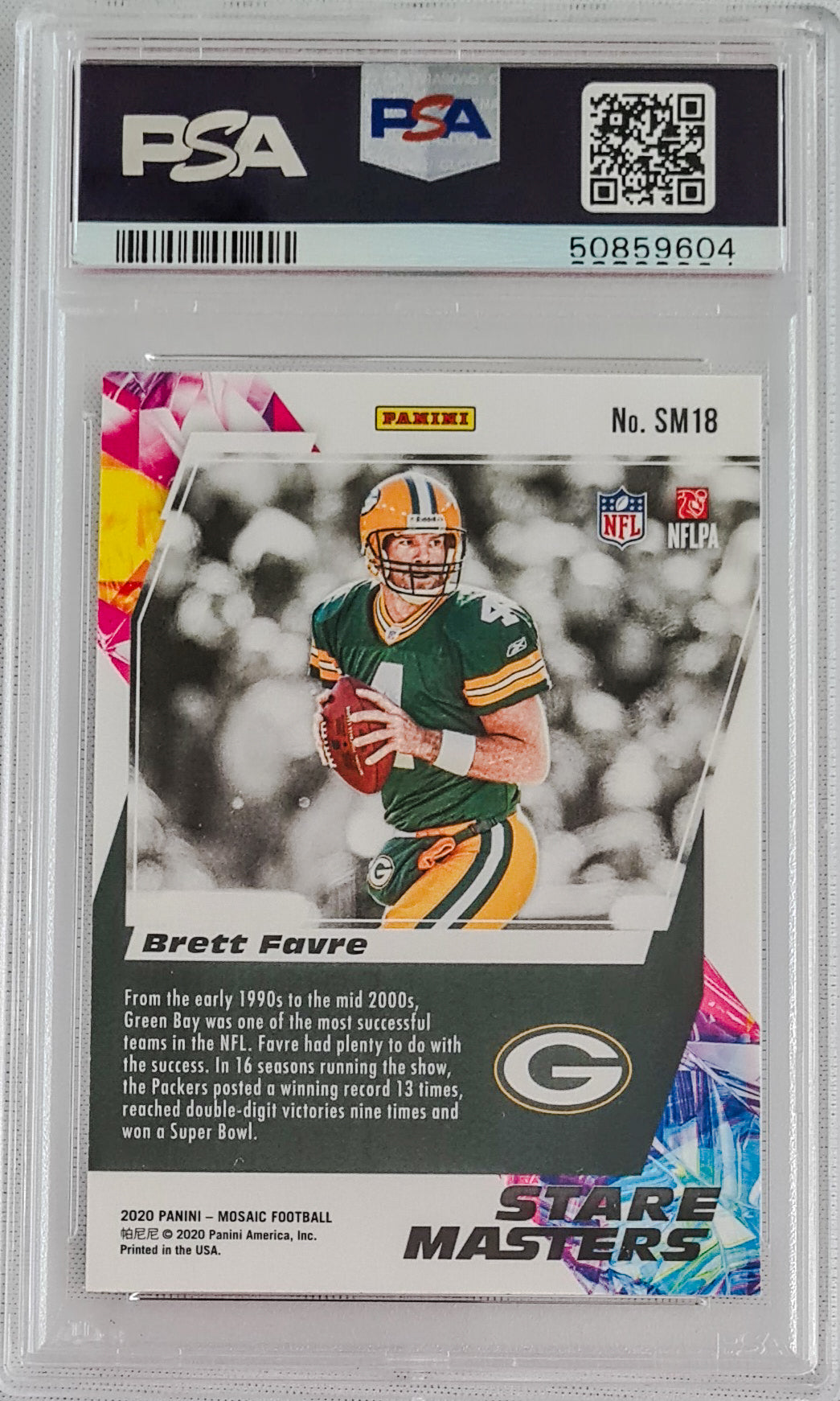 Brett Favre PSA 9 - 2020 Panini Mosaic