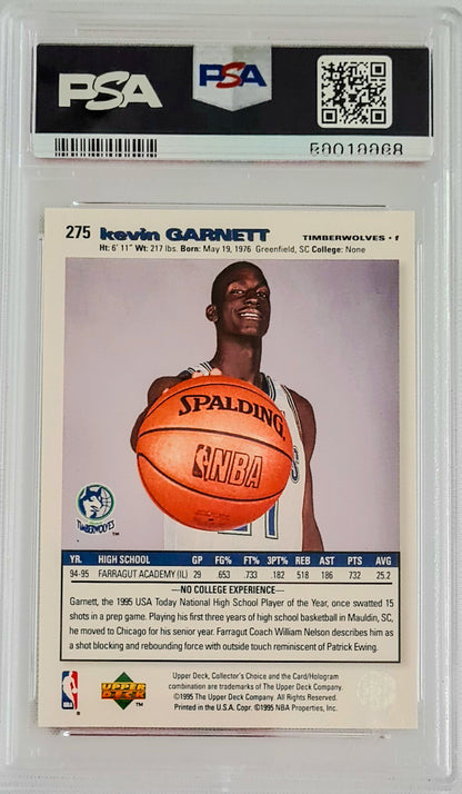 Kevin Garnett - 1995 Collectors Choice #275  PSA 9 Minnesota Timberwolves