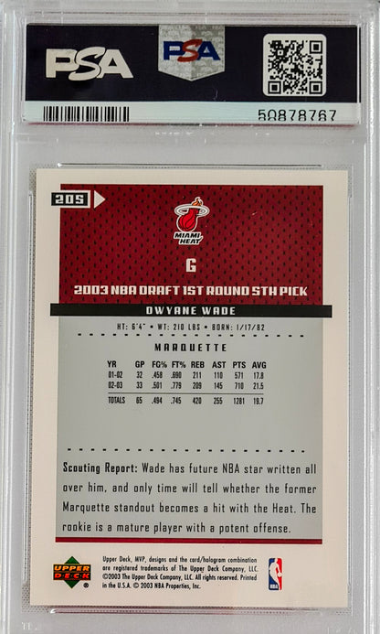 Dwyane Wade PSA 10 - 2003 Upper Deck MVP Rookie