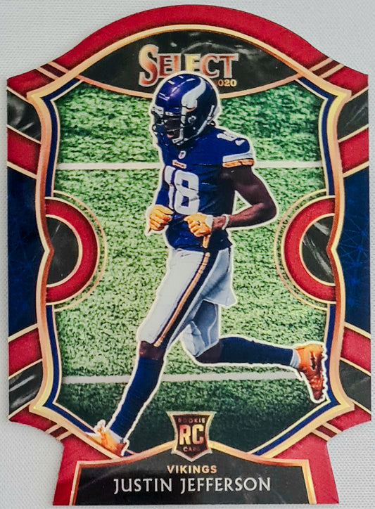 Justin Jefferson - 2020 Panini Select Football RC Conourse Die Cut Red Prizm
