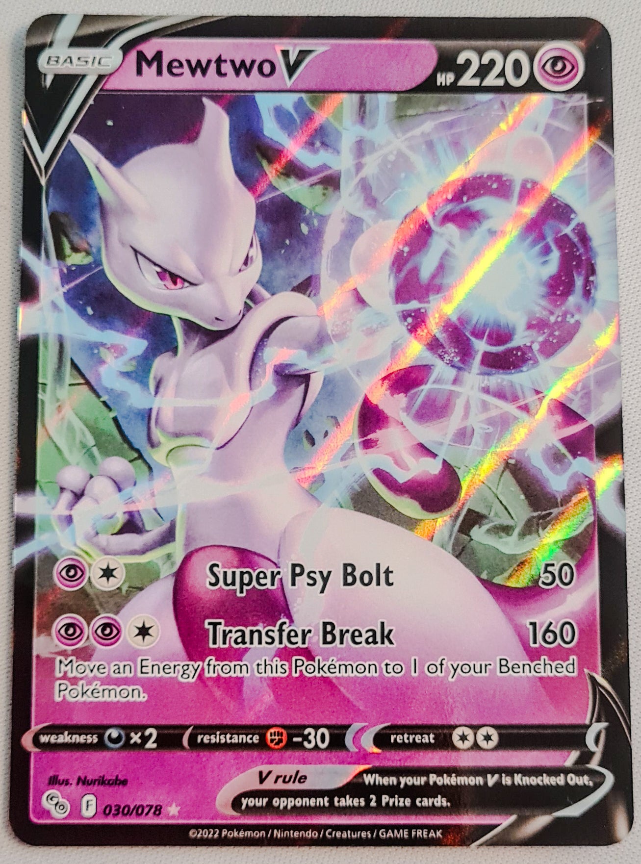 Mewto V - 2022 Pokemon Nintendo Creatures Game Freak