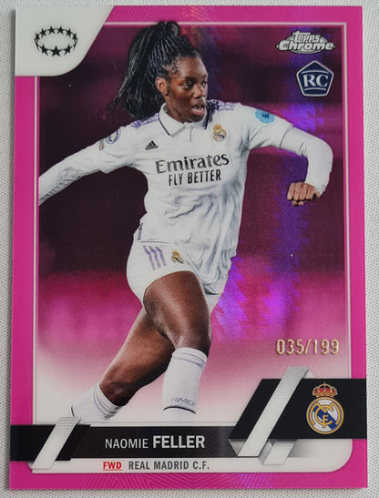 Naomie Fellar - 2023 Topps Chrome Women Football CL - (RC) Real Madrid - Pink /199