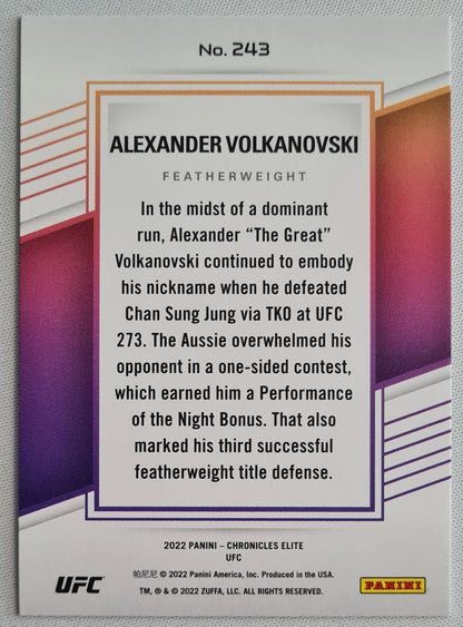 Alexander Volkanovski - 2022 Panini Chronicles Elite #243