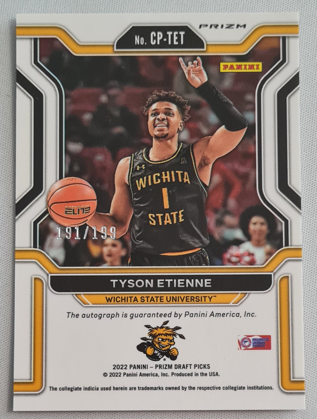 Tyson Etienne - 2022 Panini Prizm Draft Picks - Penmanship - Red /199 Auto