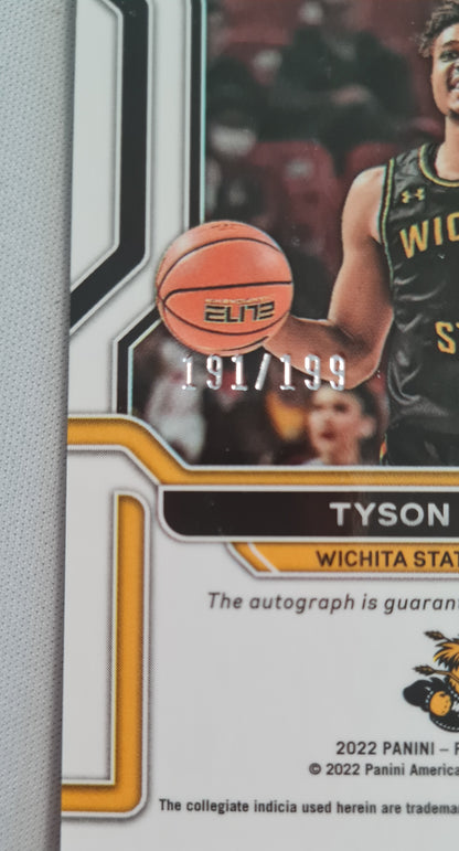 Tyson Etienne - 2022 Panini Prizm Draft Picks - Penmanship - Red /199 Auto
