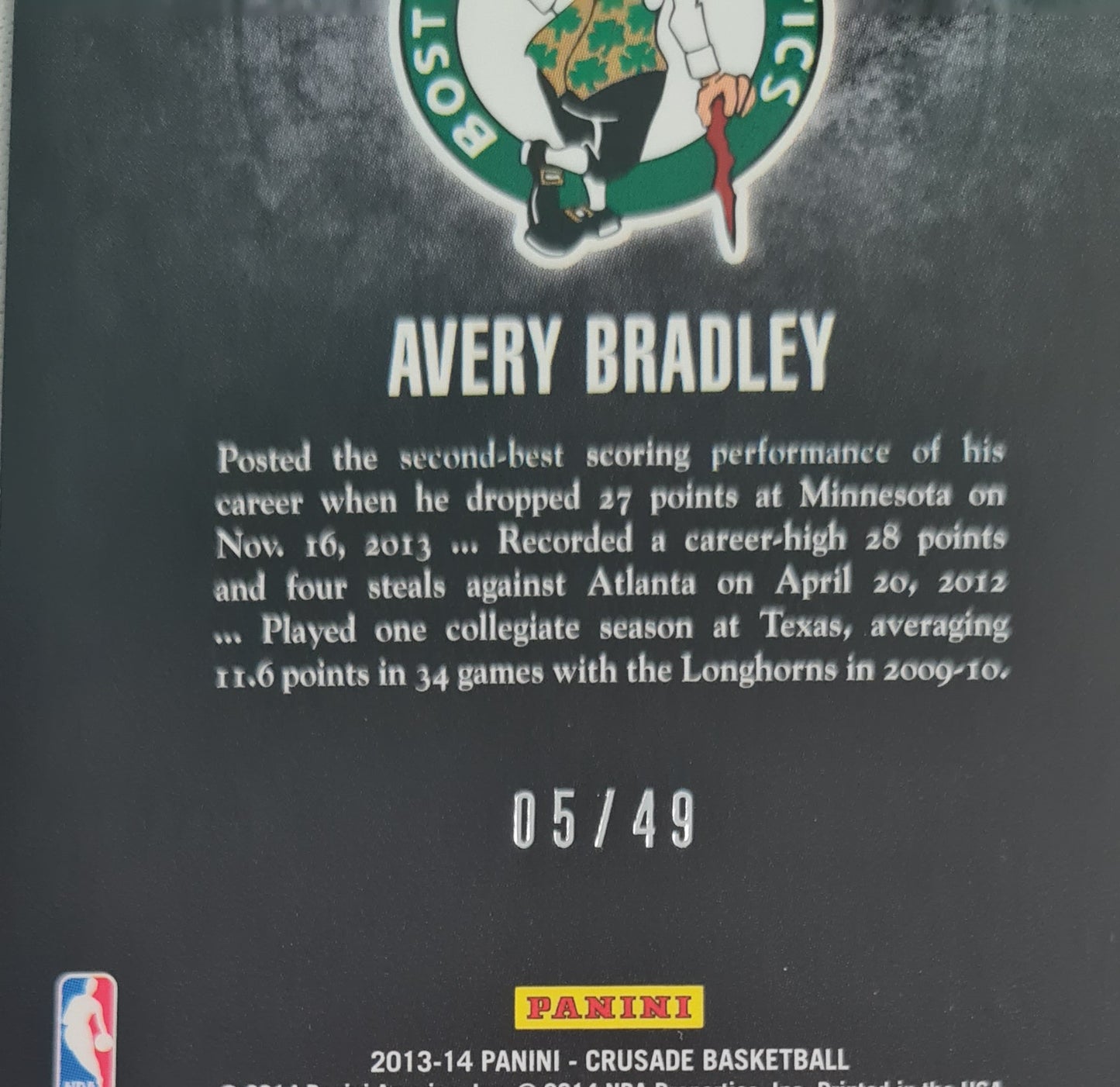 Avery Bradley - 2013/14 Panini - Crusade - Boston Celtics - Purple /49