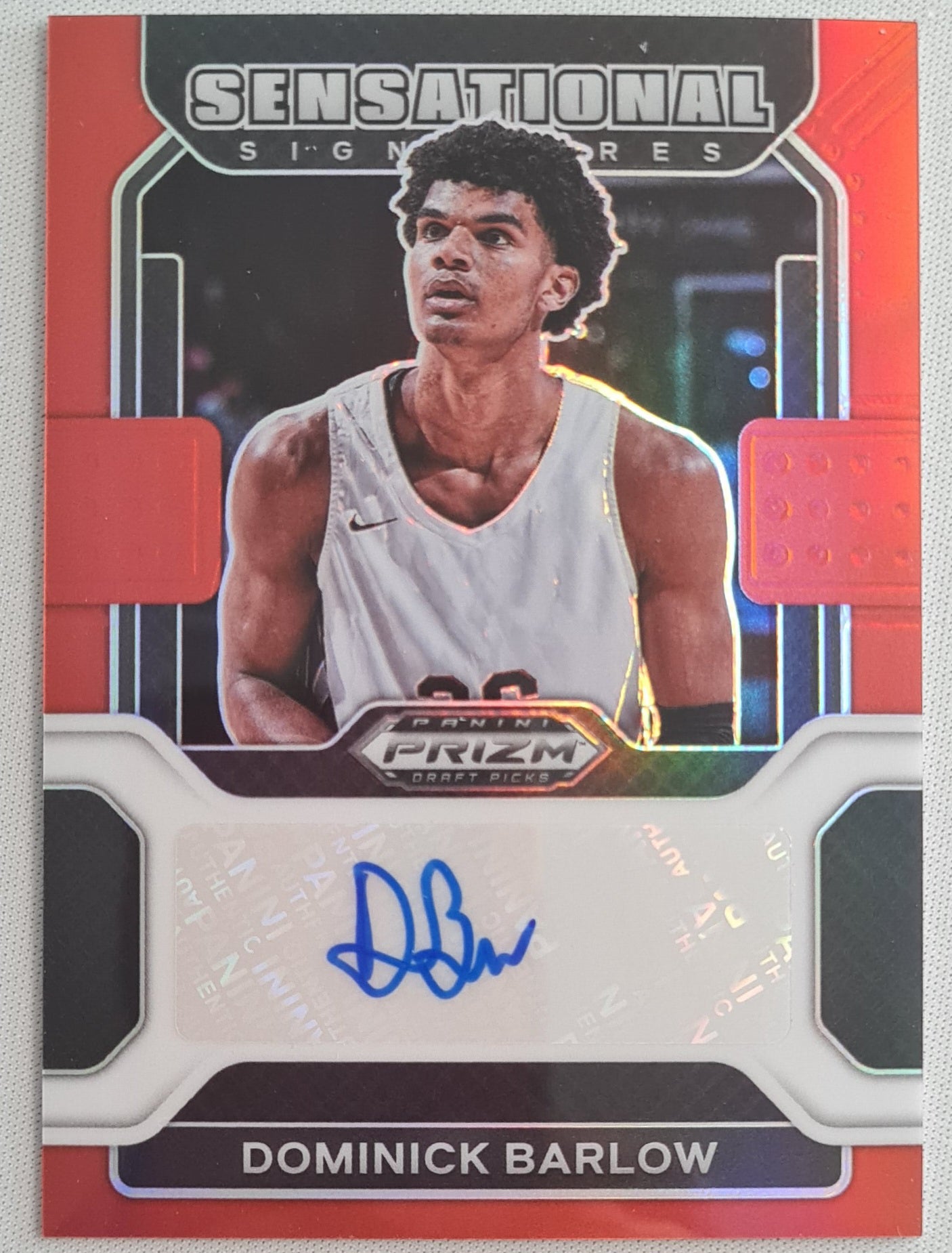 Dominick Barlow - 2022 Panini Prizm Draft Picks - Red /199 Auto