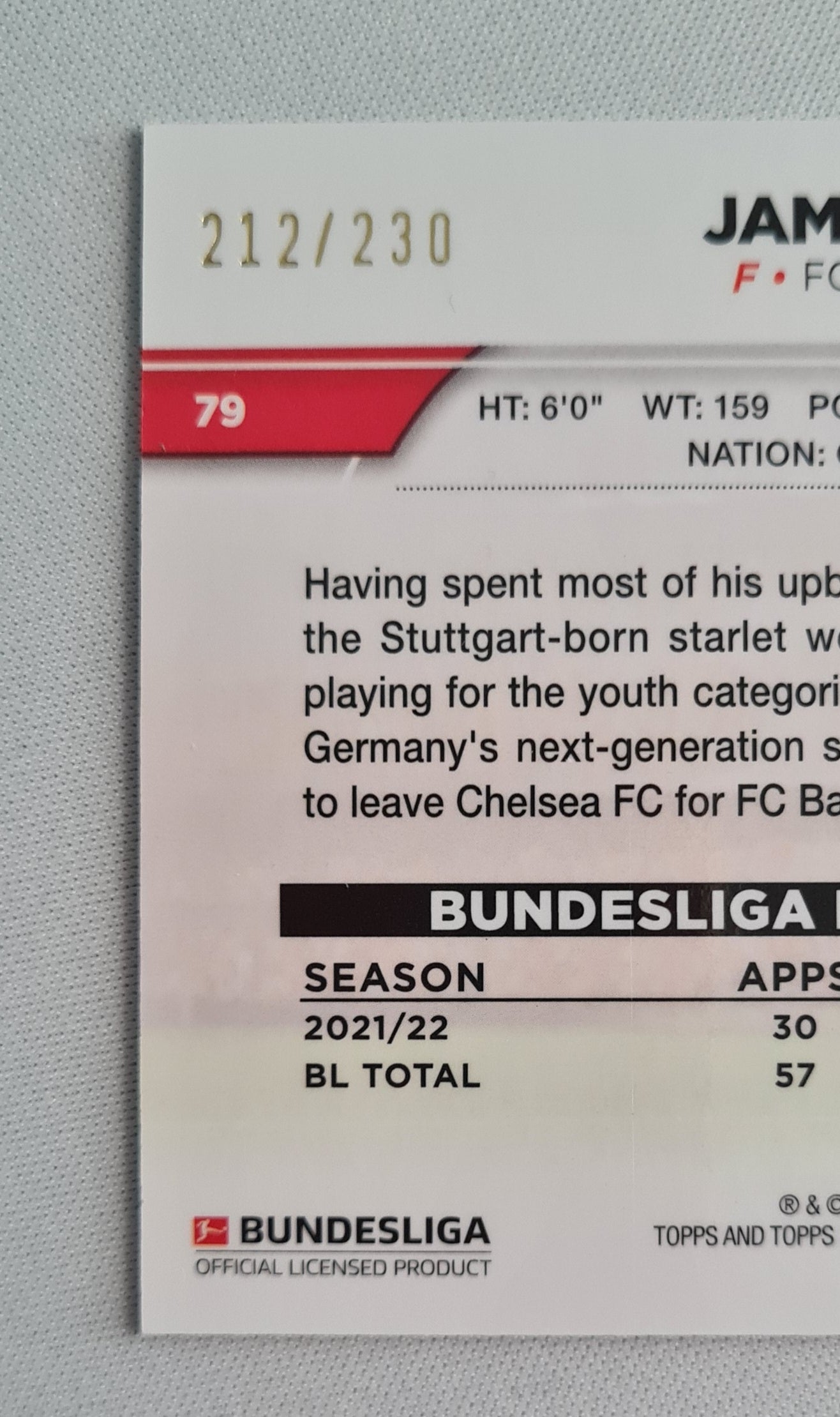 Jamal Musiala - 2023 Topps Chrome Bundesliga Hyper /230 #79