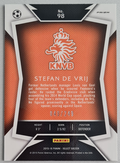 Stefan de Vrij - 2015 Panini Select Camo Prizm /249