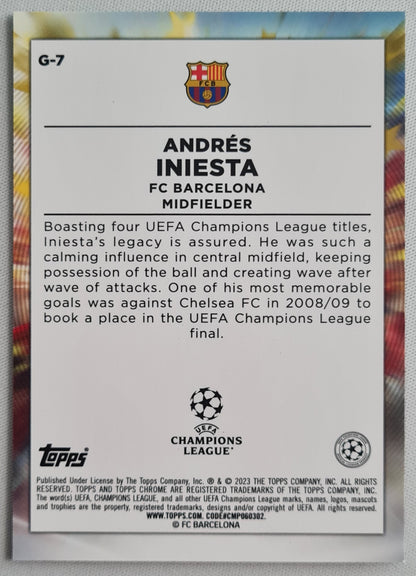 Andres Iniesta - 2023 Topps Chrome - GOLAZO - FC Barcelona