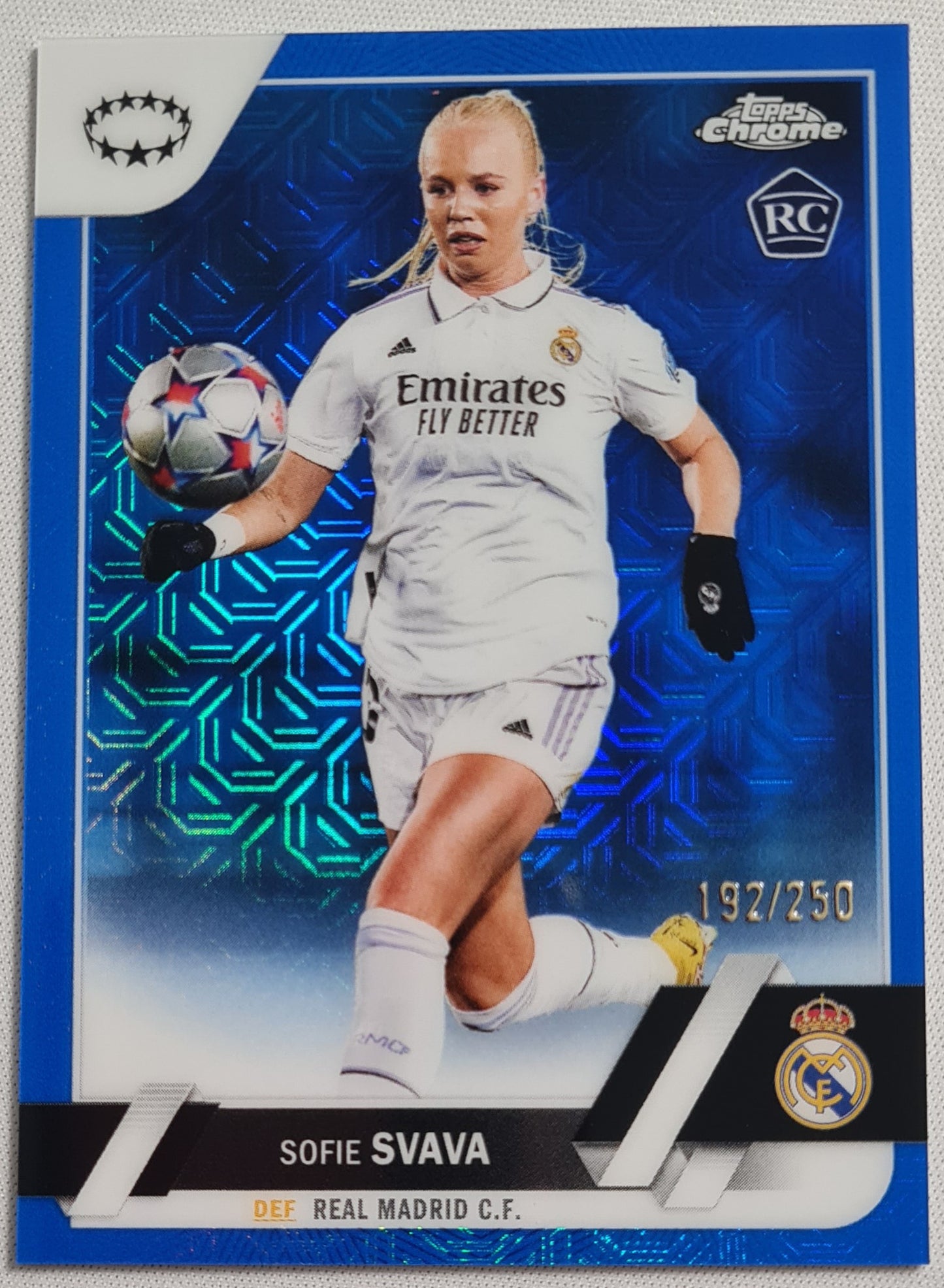 Sofie Svava -2023 Topps Chrome Women CL (RC) - Blue Mojo Refractor /250