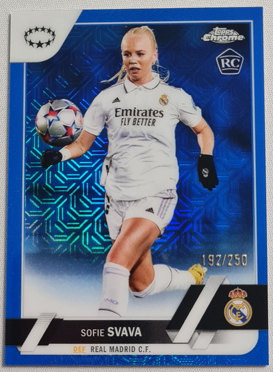 Sofie Svava -2023 Topps Chrome Women CL (RC) - Blue Mojo Refractor /250